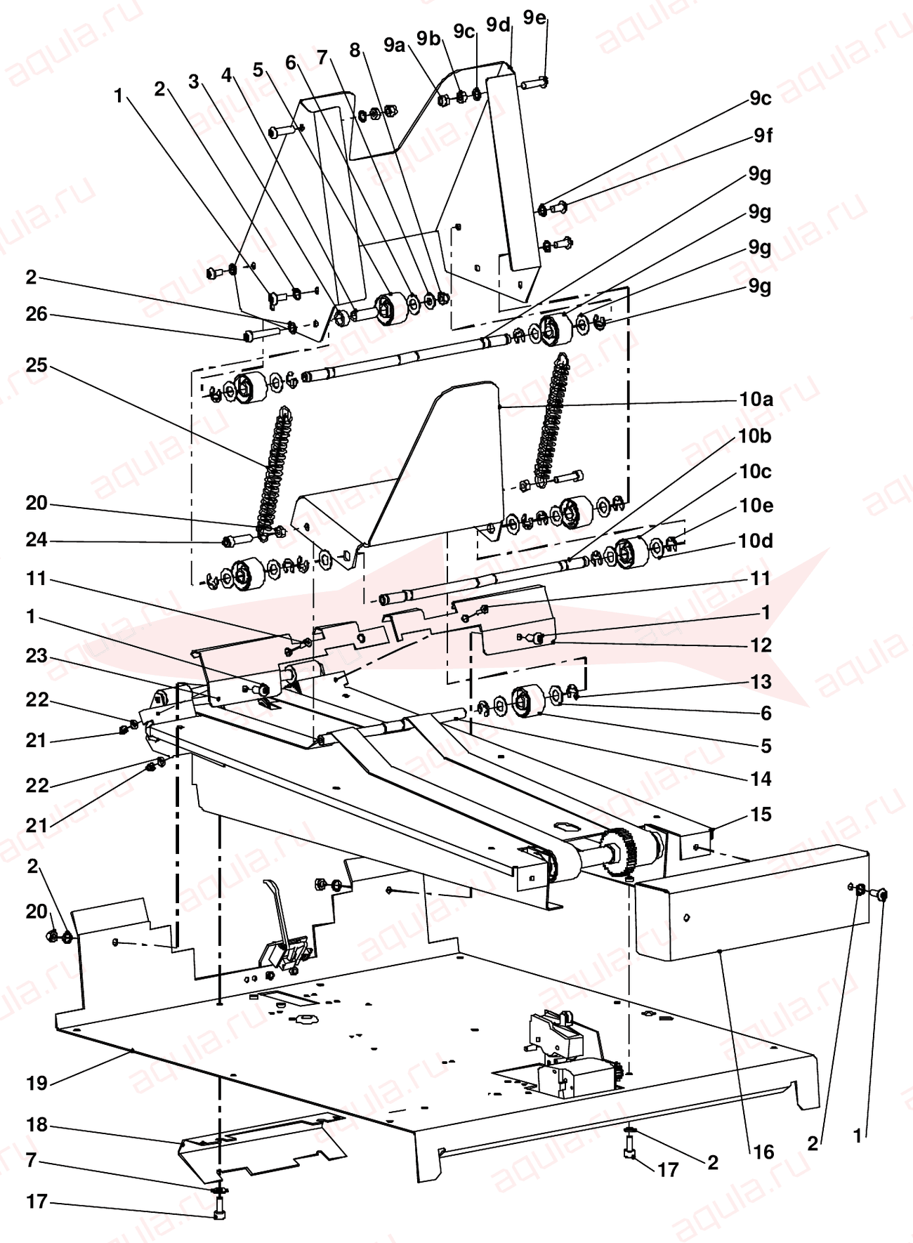 Morgana Square Back System Fig 18 Stacker Assembly — схема деталей