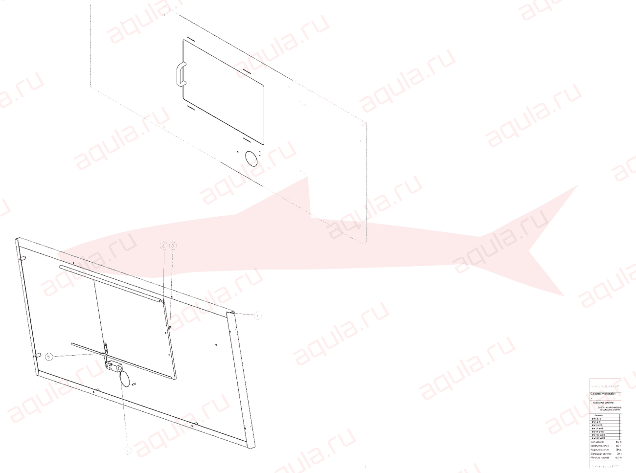 Morgana DigiBook 450 A0101082-00 Ass. pannello posteriore — схема деталей