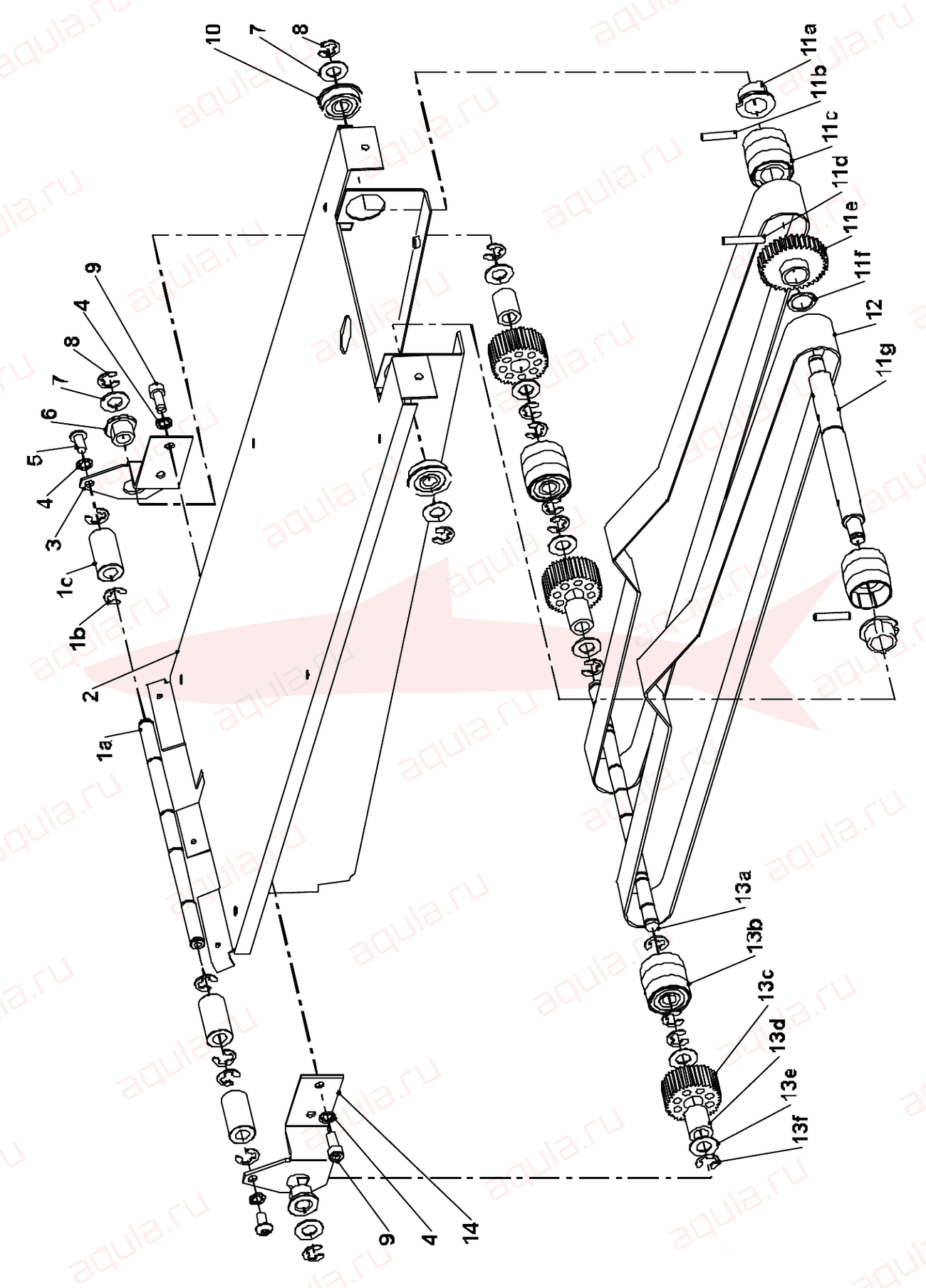 Morgana Square Back System Fig 19 Stacker Drive Assembly — схема деталей