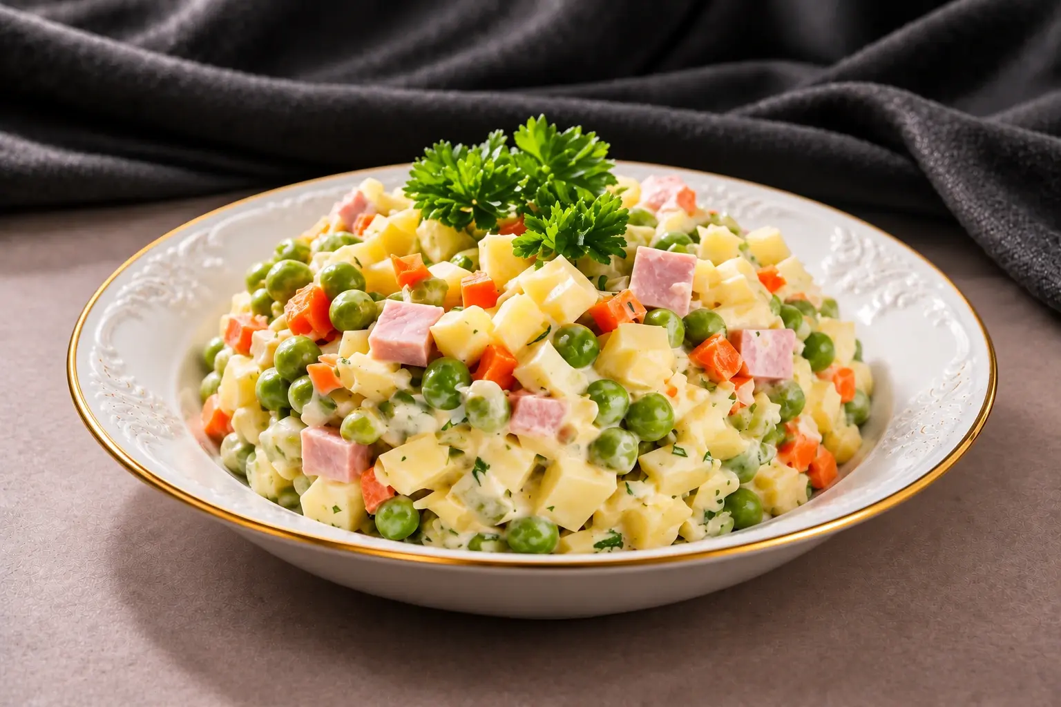 Оливье с индейкой