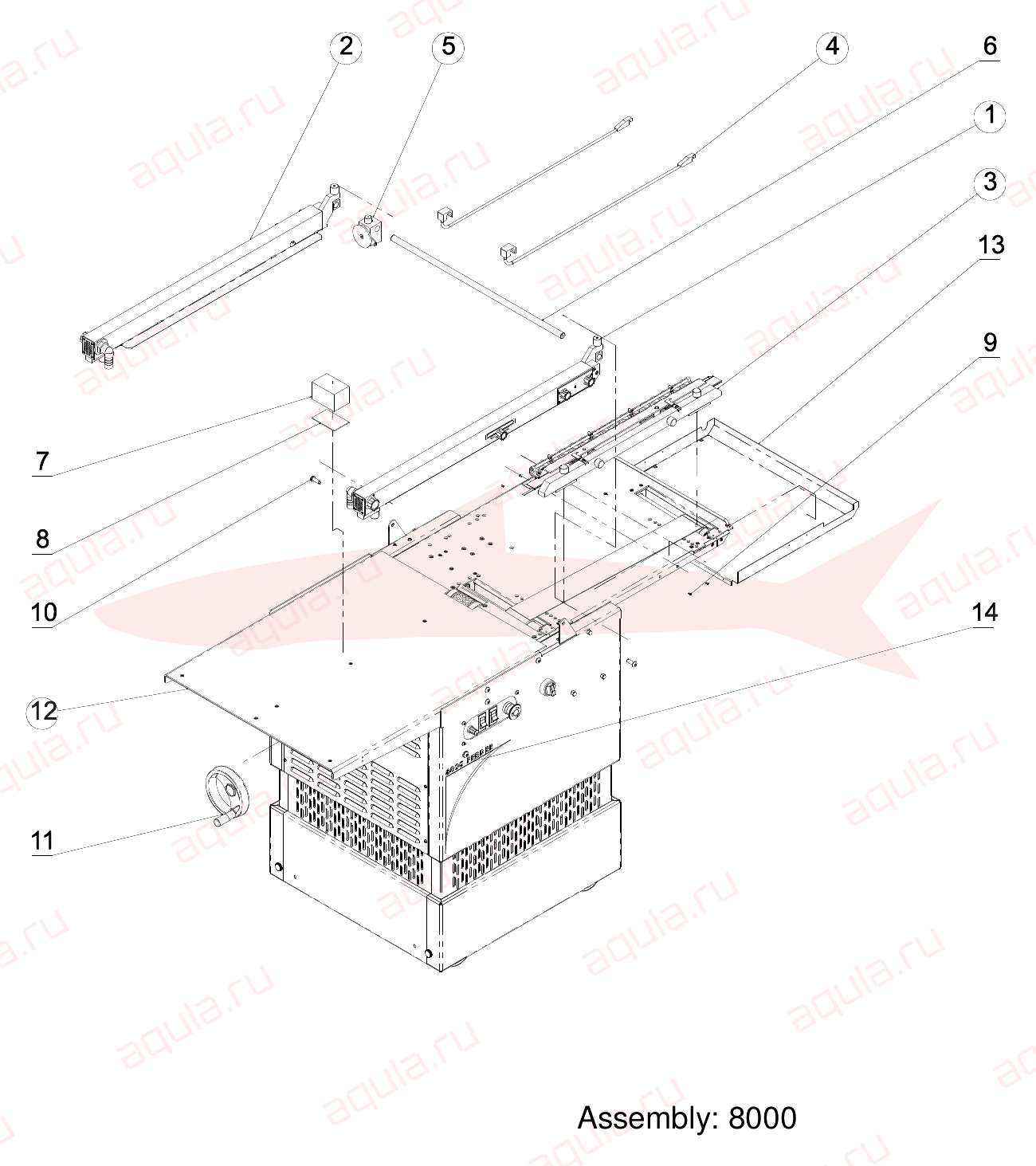 Morgana Feeder 8000 8000 Final Assembly — схема деталей