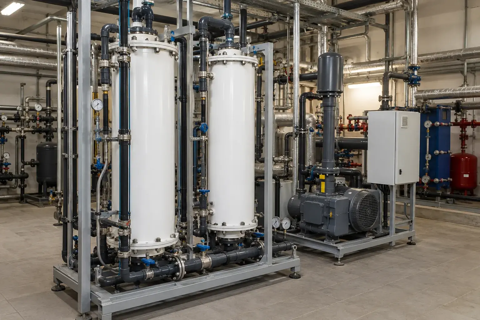 Теплоснабжение производственного корпуса с мембранной дегазацией в Дагомысе