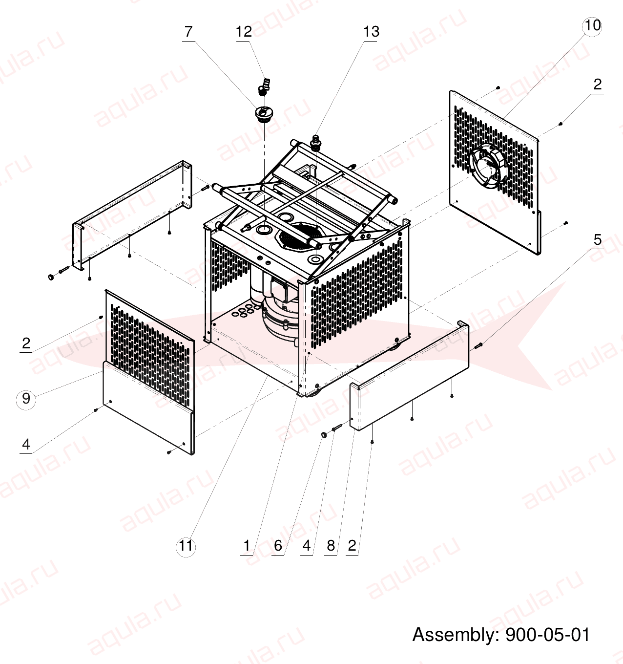 Morgana Feeder 8000 900-05-01 Base Assembly — схема деталей