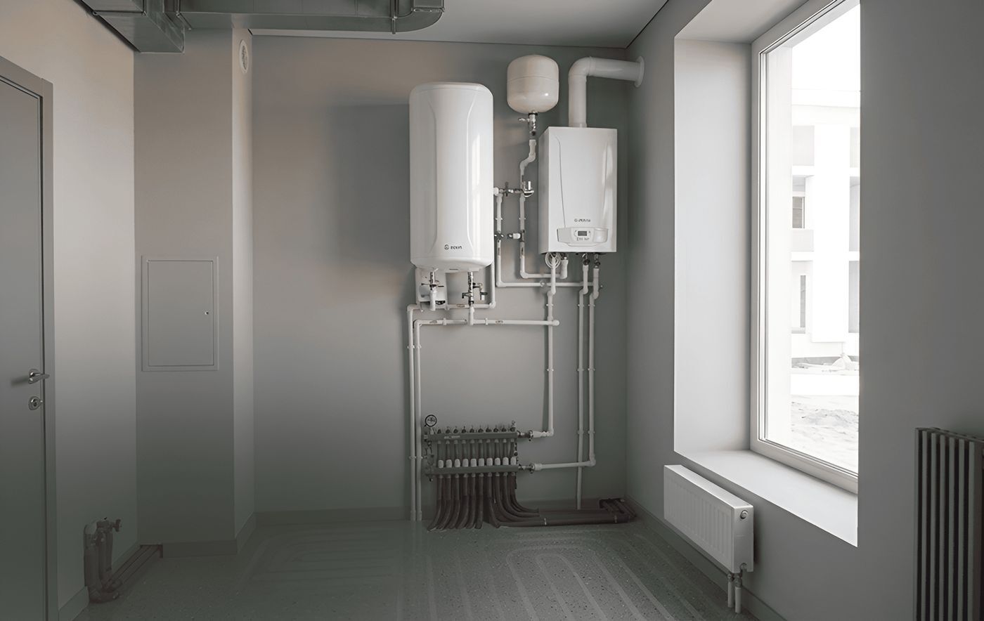 Газовый котёл в котельной