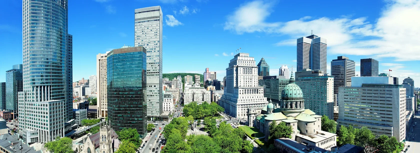 Montreal skyline in Quebec.
