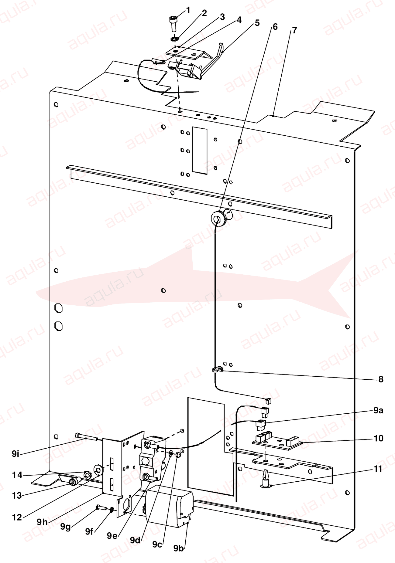 Morgana Square Back System Fig 20 Top Electrical Plate — схема деталей