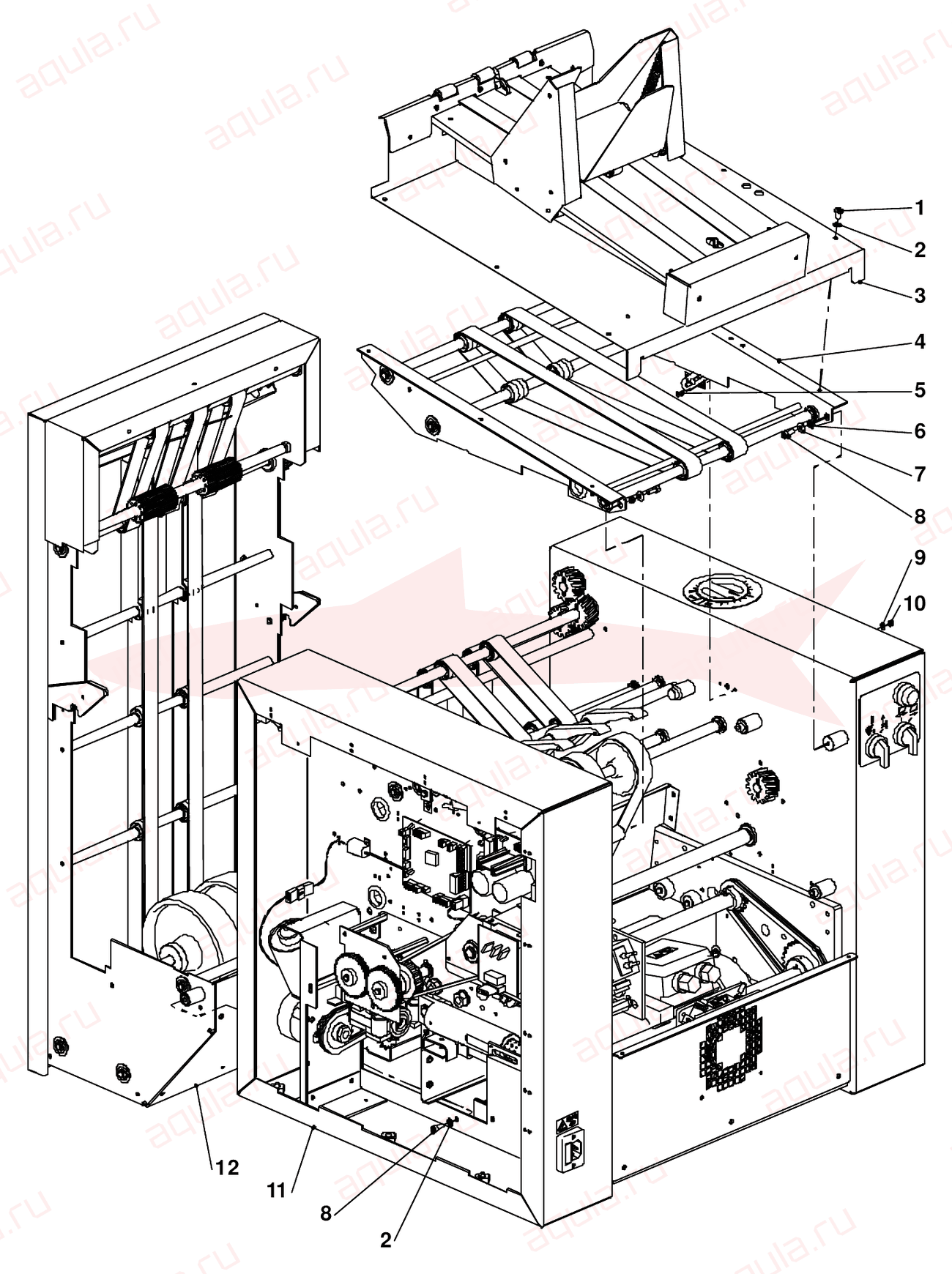 Morgana Square Back System Fig 2 Main Frame Stacker — схема деталей