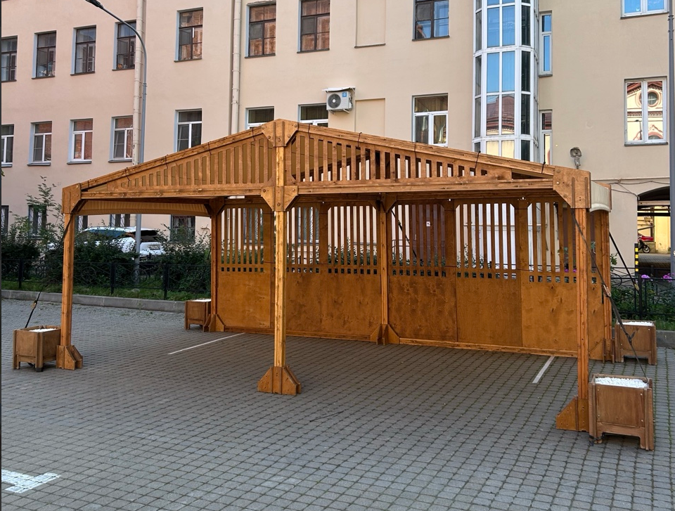 Деревянный навес Lyale 6 на 3 метра