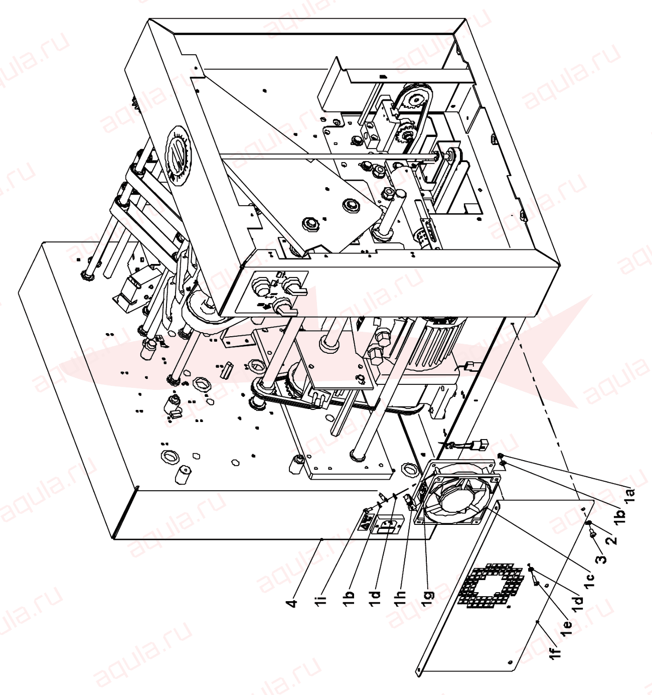Morgana Square Back System Fig 3 Main Frame & Fan — схема деталей