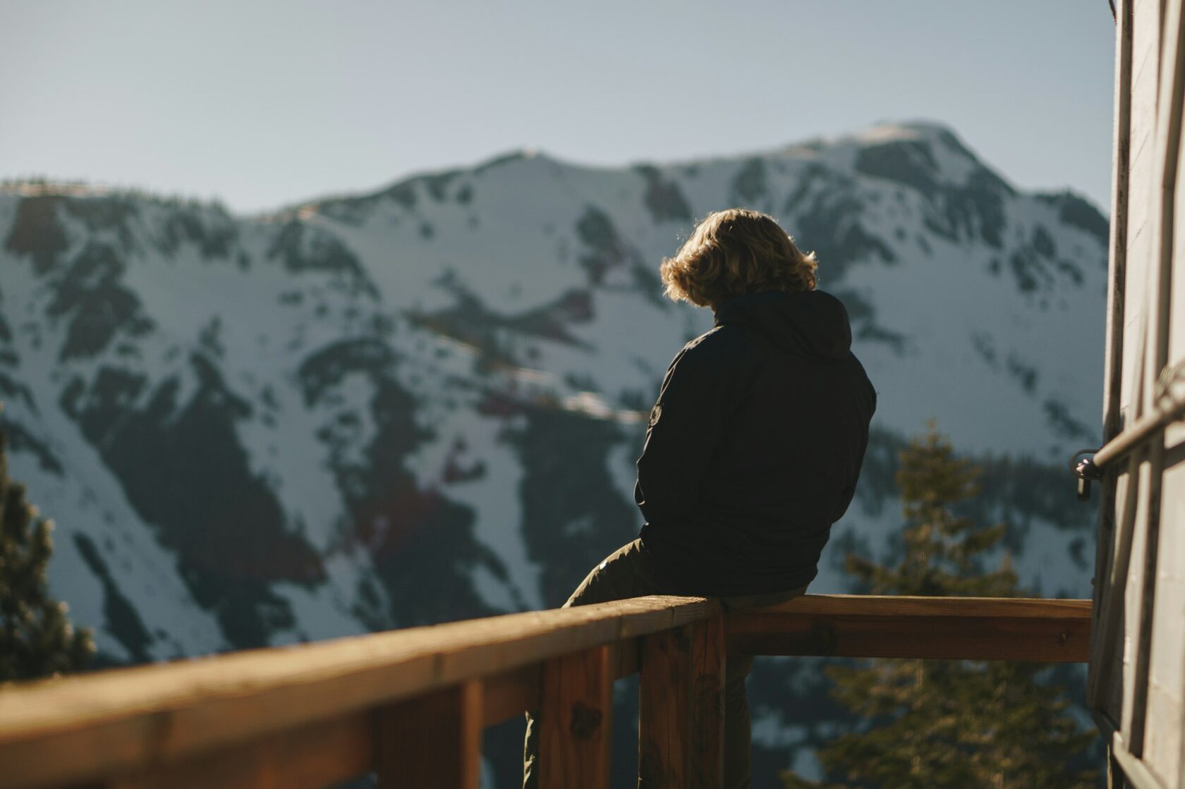 Alpine Society Hoodie — black cotton blend, relaxed fit