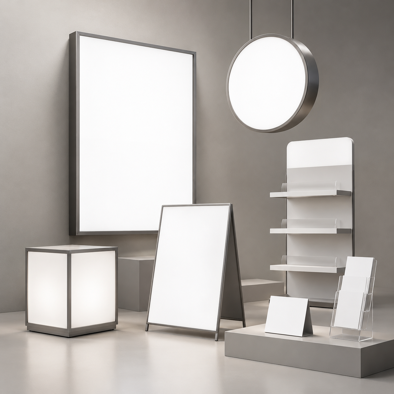 Рекламный стенд в магазине