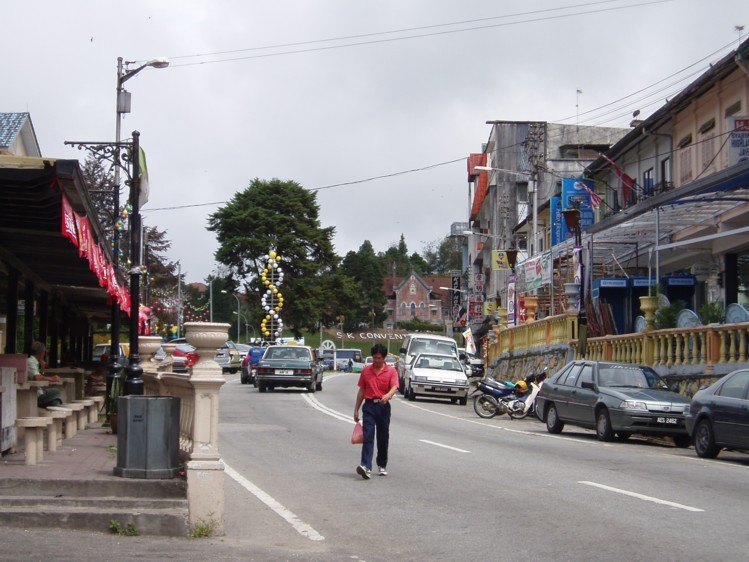 Архивный вид Jalan Besar в Tanah Rata, 2005 год