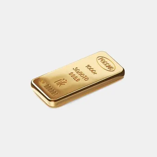 Мерный золотой слиток 1000 г, изображение из карточки UVI Золото