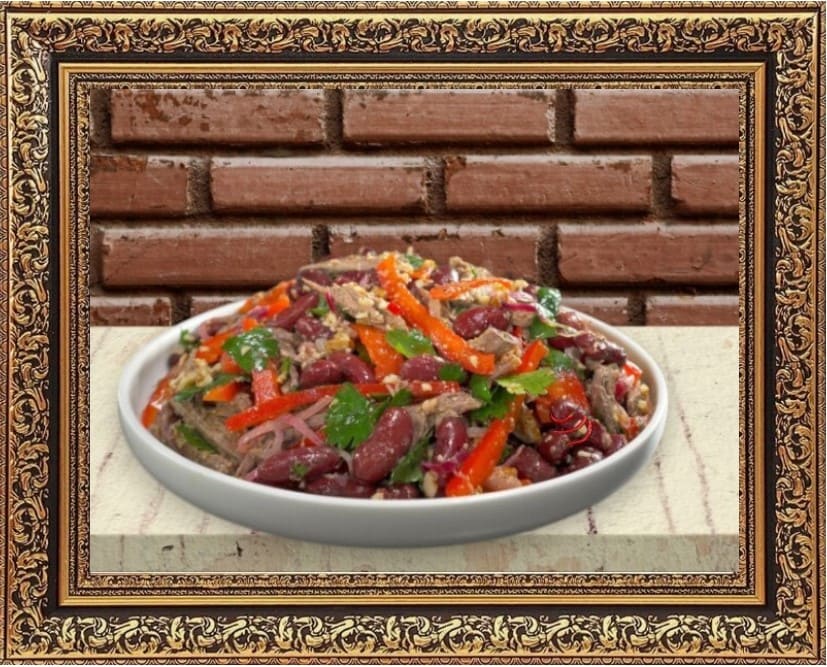салат тбилиси с красной фасолью и говядиной