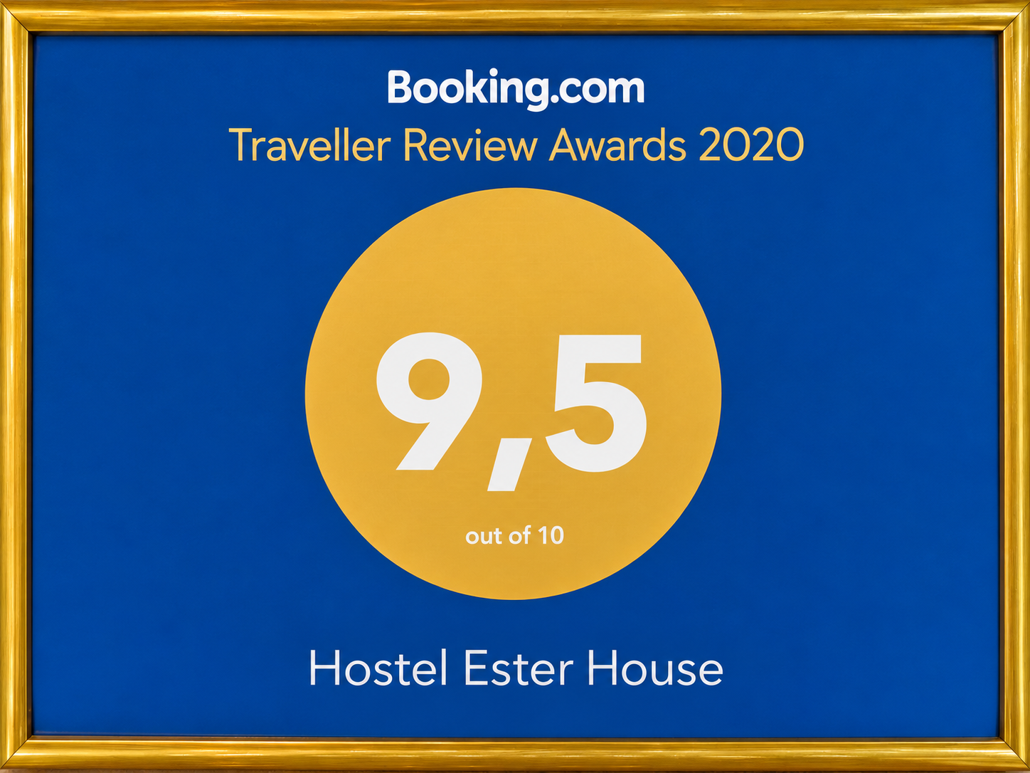 Booking.com Traveller Review Awards 2020: Hostel Ester House, оценка 9,5 из 10