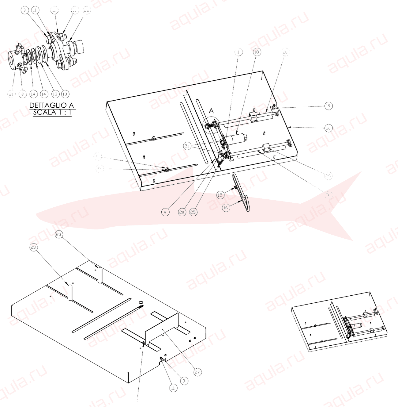 Morgana DigiBook 450 A0210174-00 Ass. piano appoggio copertine — схема деталей