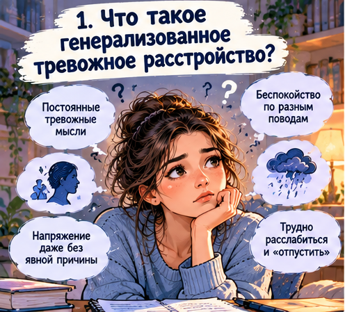 Что такое генерализованное тревожное расстройство: постоянные тревожные мысли, беспокойство по разным поводам, напряжение и трудности с расслаблением