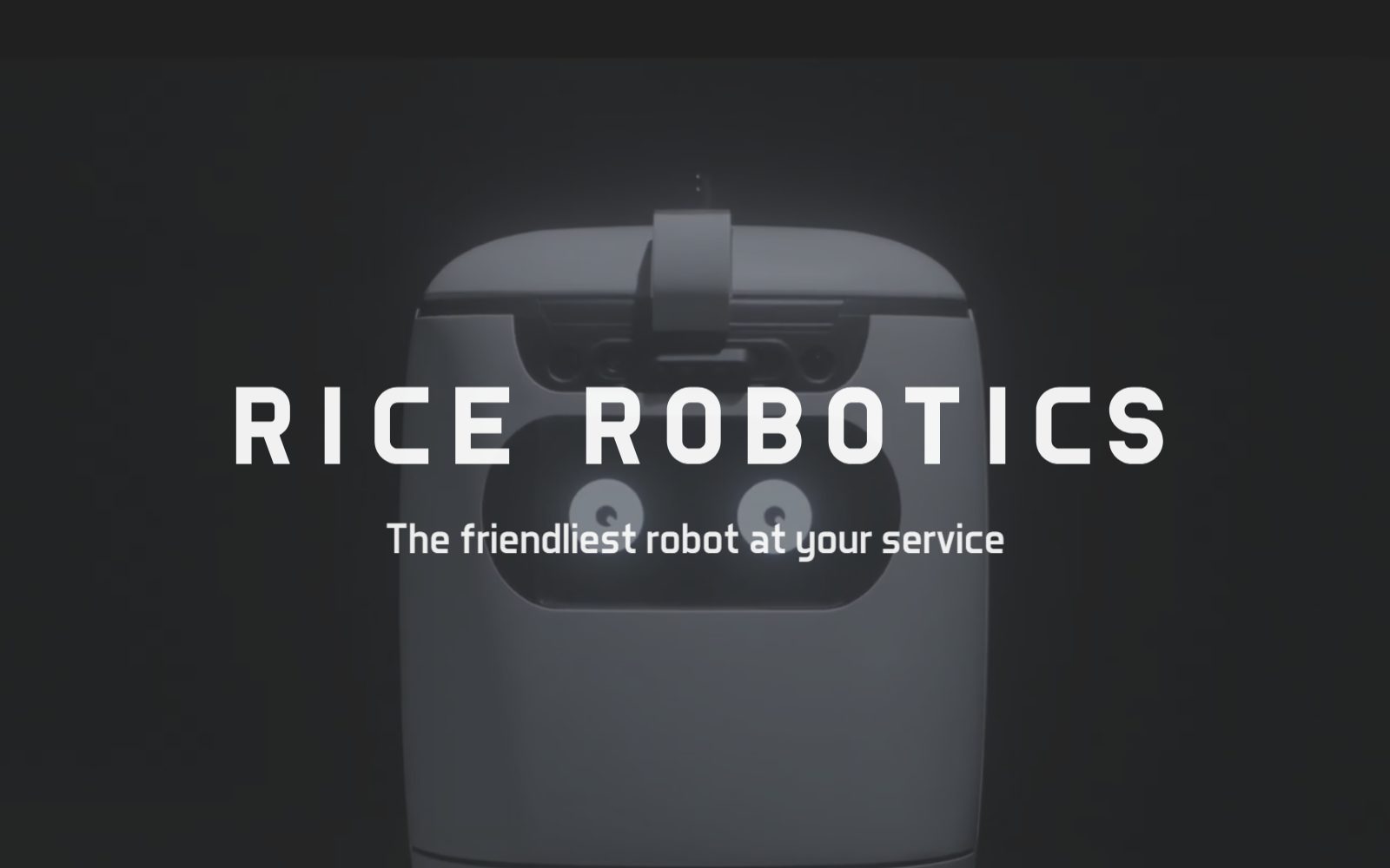 Rice Robotics service robot homepage screenshot (October 2026)