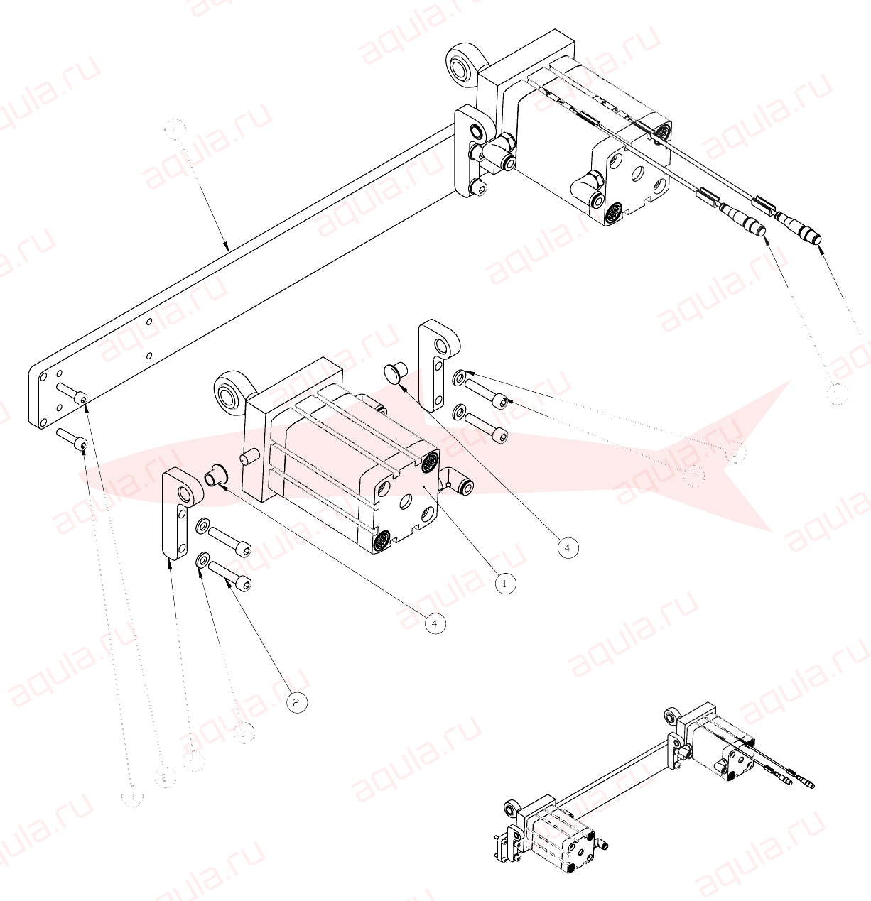 Morgana DigiBook 450 A0208097-00 Ass. supporto cilindri posteriori — схема деталей