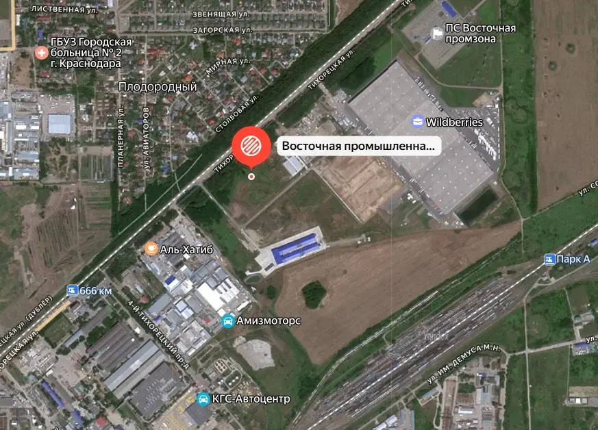 Краснодар, ул. Тихорецкая — схема из мастер-плана технопарка