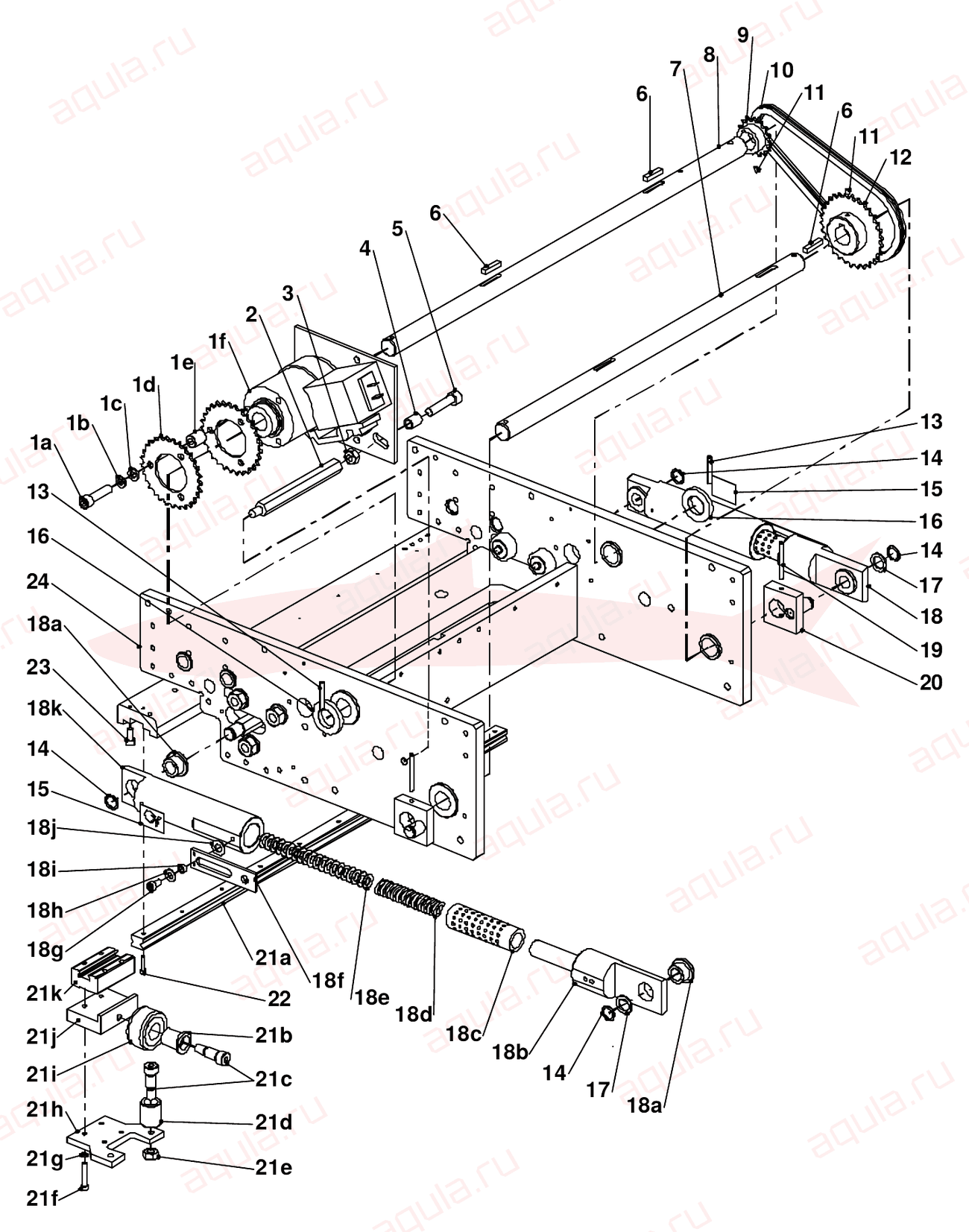 Morgana Square Back System Fig 11 Bolster Drive Assembly — схема деталей