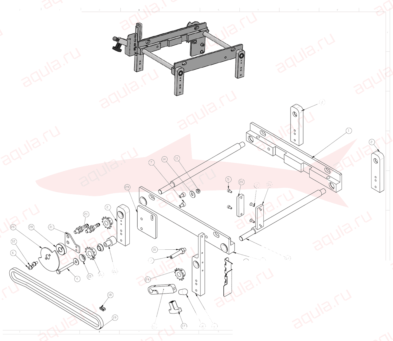 Morgana DigiBook 300 A0105048-01 Ass. gruppo esclusione fresa — схема деталей