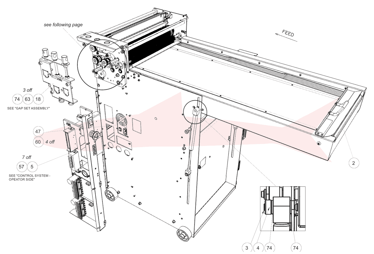 Morgana AutoCut Pro System PL 2.4 AutoFold Pro — Frame – Operator Side — схема деталей, Вид 1