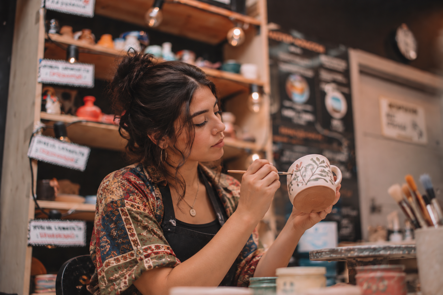Creative time at a pottery studio in San Francisco