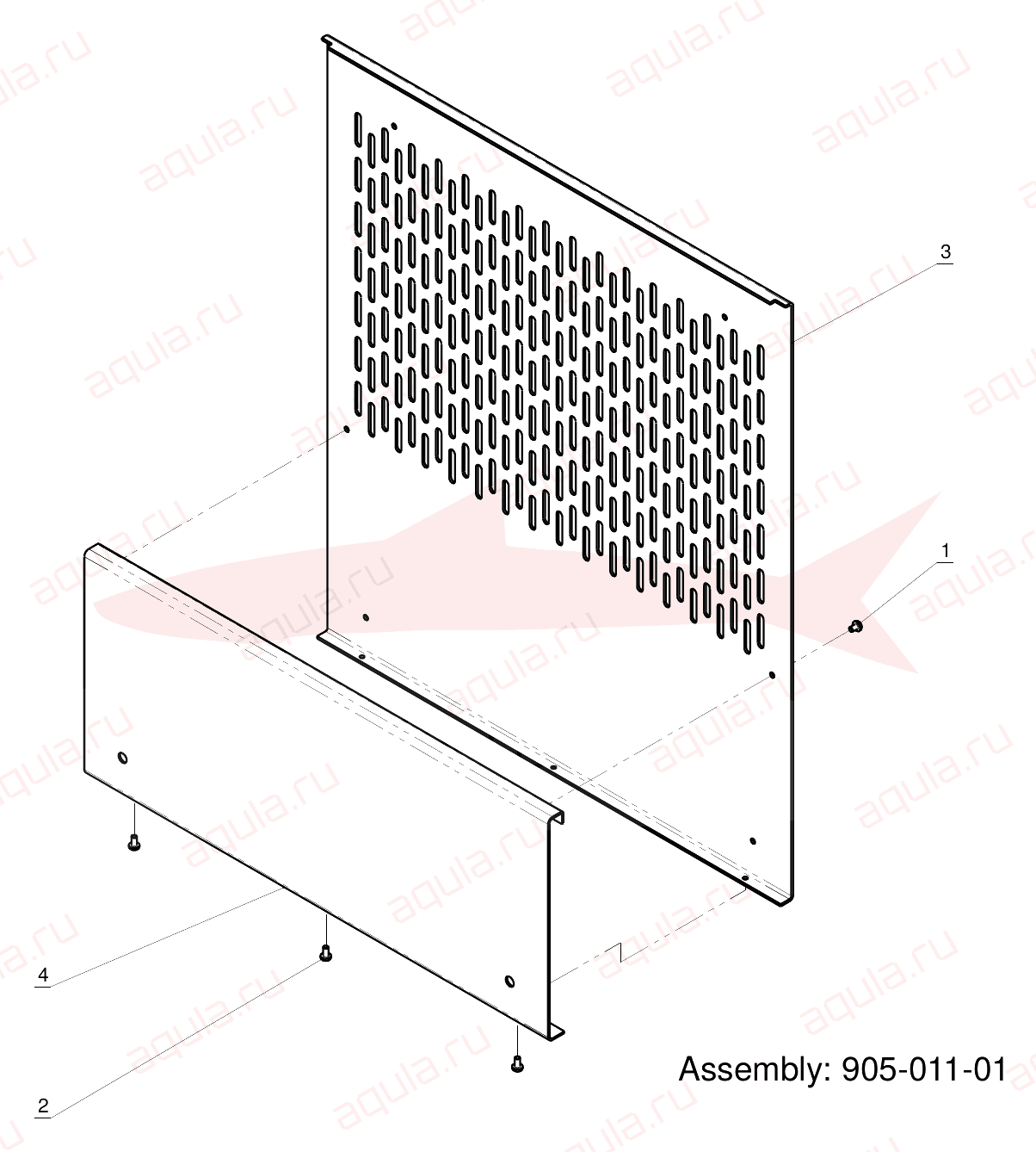 Morgana Feeder 8000 905-011-01 Base Panel Assembly Front — схема деталей