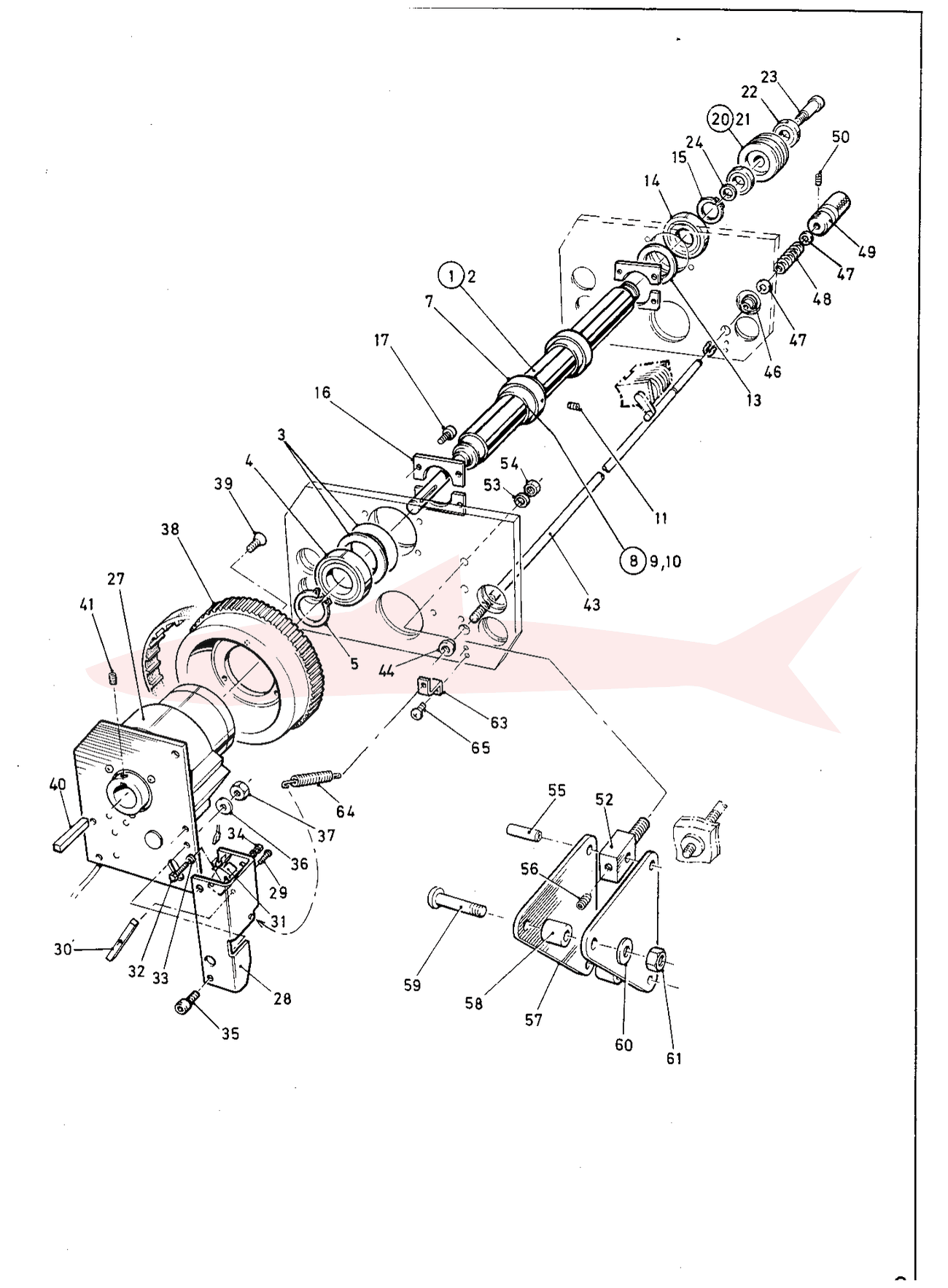 Morgana FRN 5 8-51-01 Main Print Shaft Metric — схема деталей