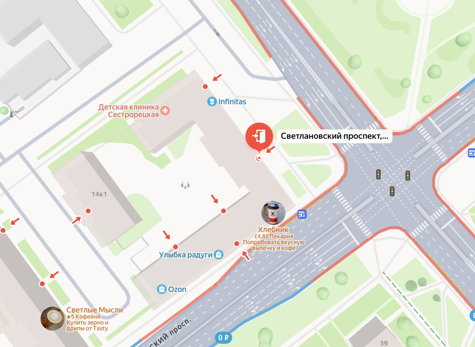 Схема расположения дома на карте