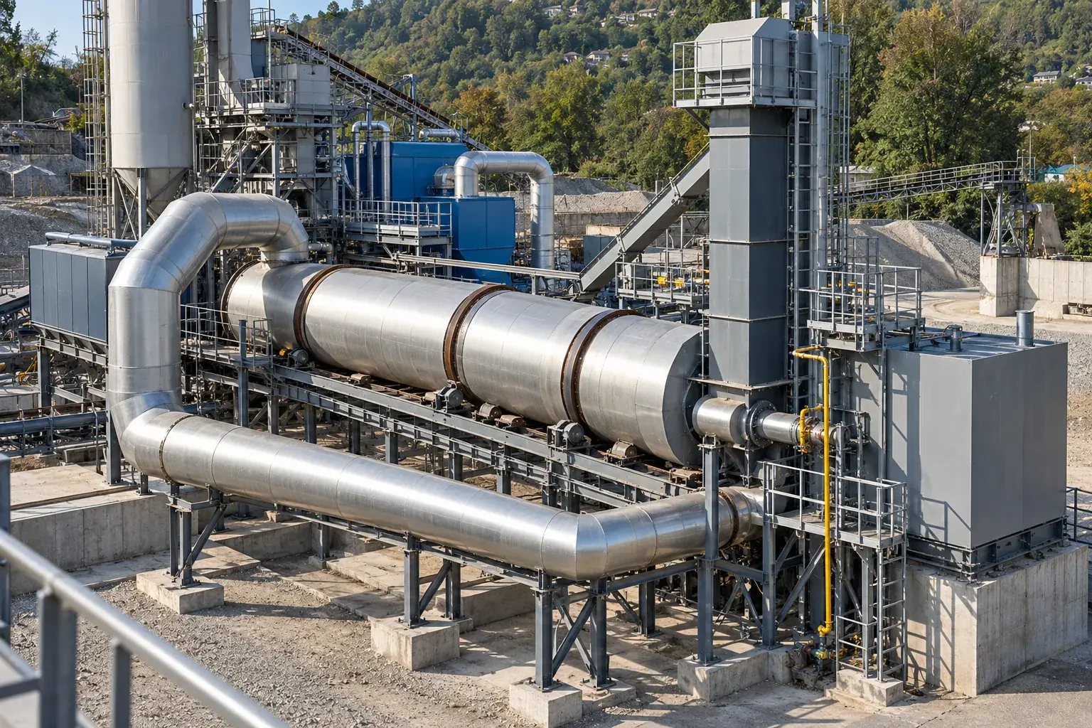 Газоснабжение асфальтобетонного комплекса с нагревом вторичного сырья в Лоо