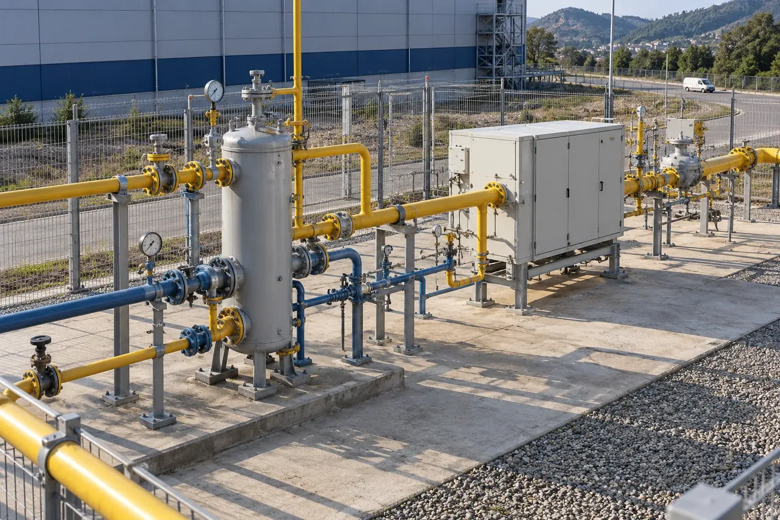 Газоснабжение промышленного комплекса с подогревом газа в Лоо