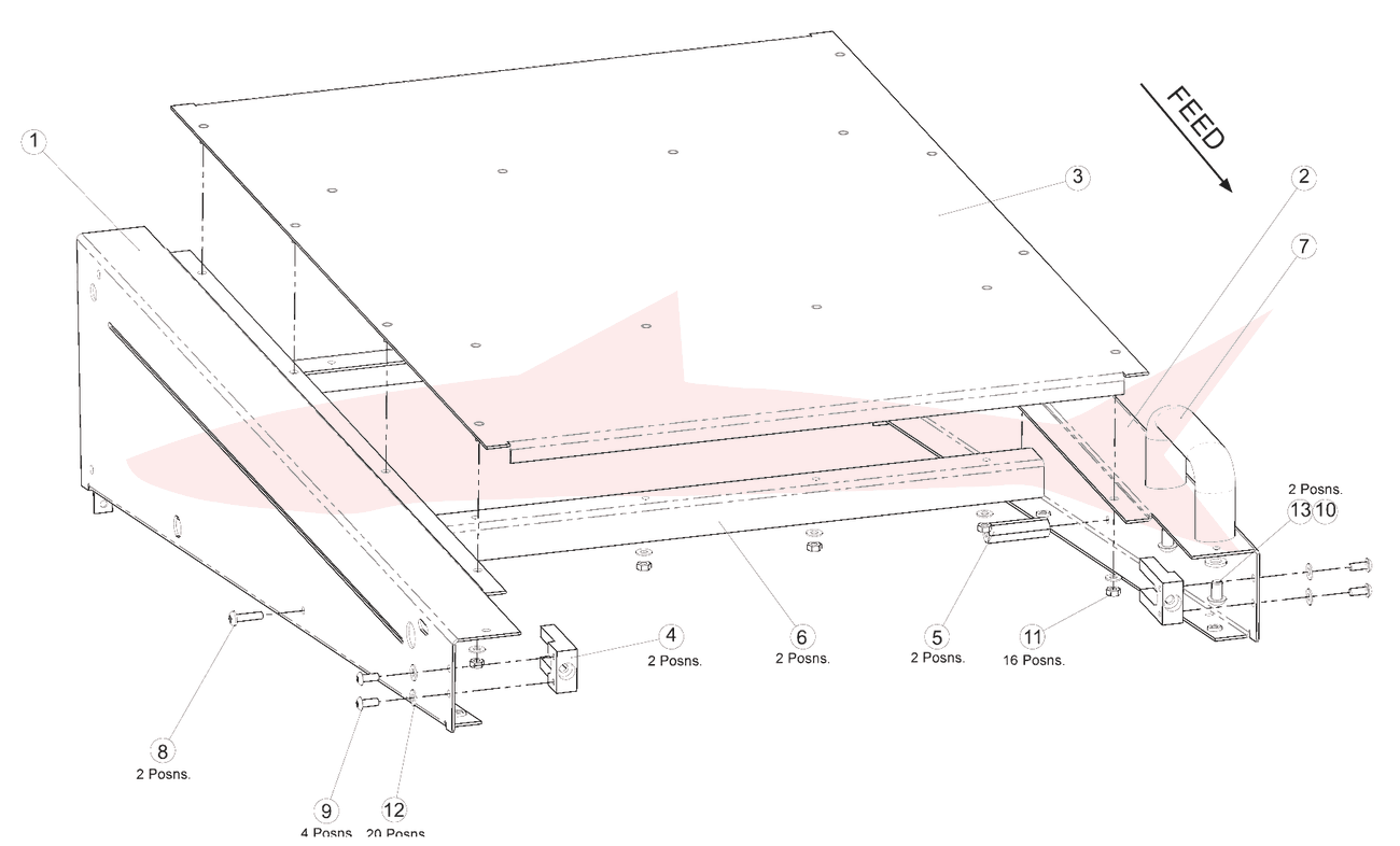 Morgana AutoCut Pro System PL 2.13 AutoFold Pro — Delivery Main Frame Assembly — схема деталей