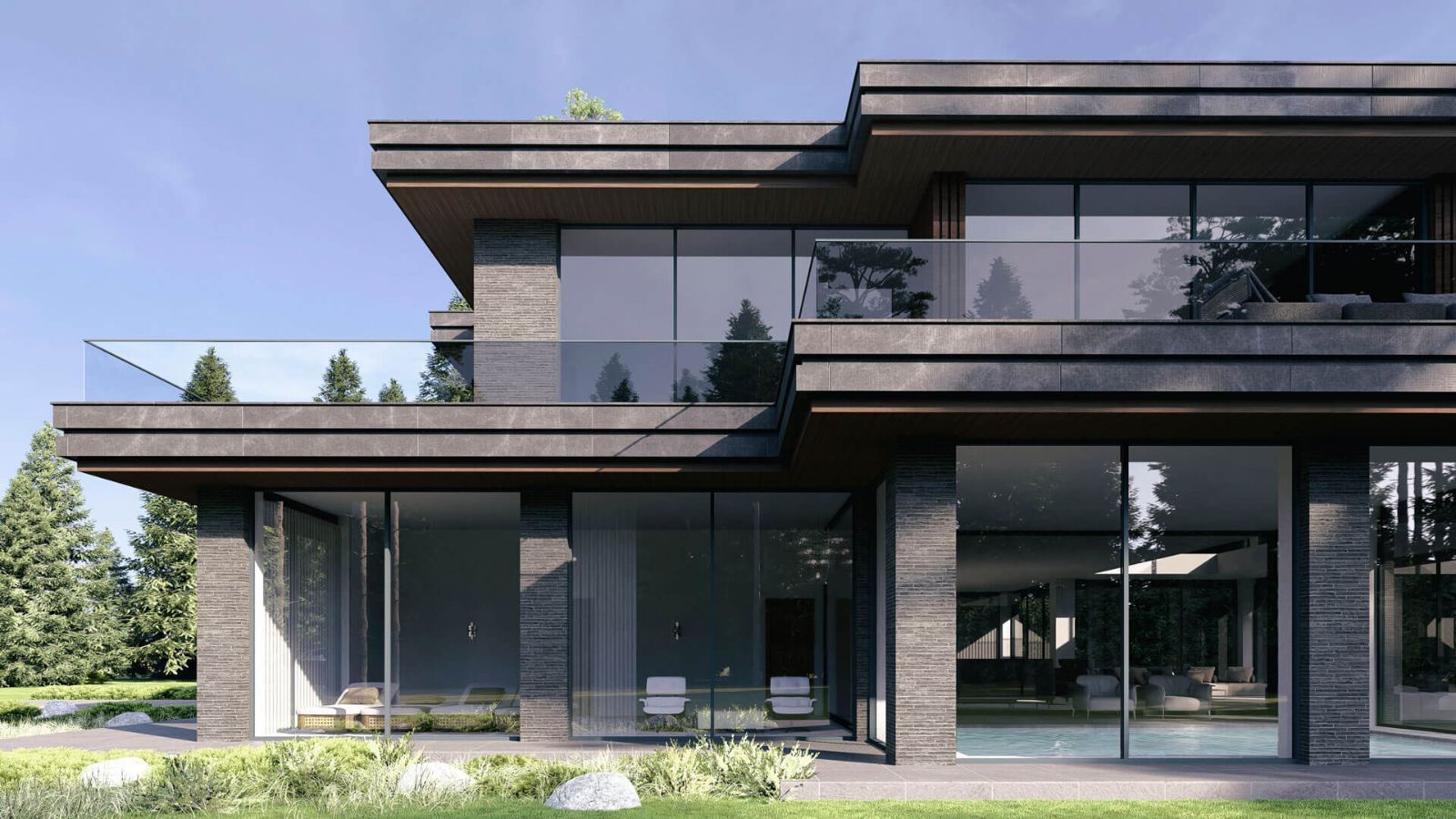 Проект PINES — современный дом среди сосен, ARCHDEPO
