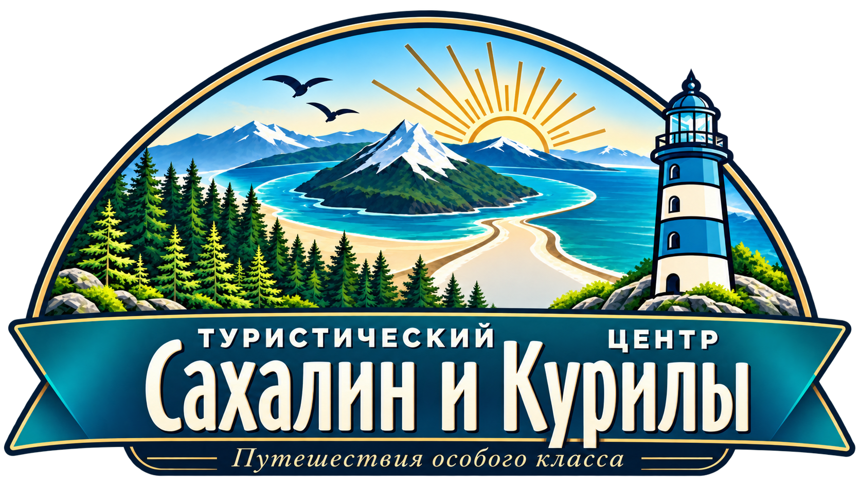 Логотип туристического центра Сахалин и Курилы