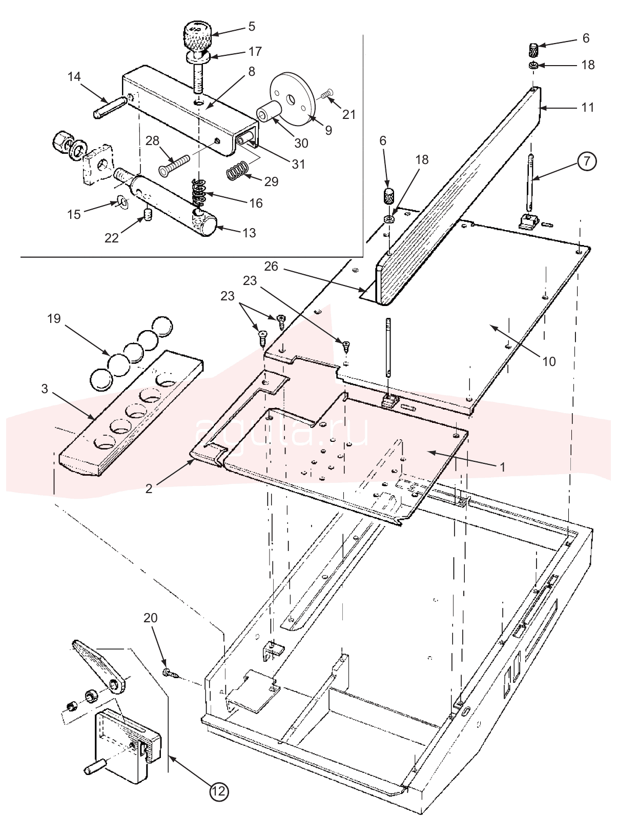 Morgana AutoCreaser Mk2 7-04-02 Paper Control Assembly — схема деталей