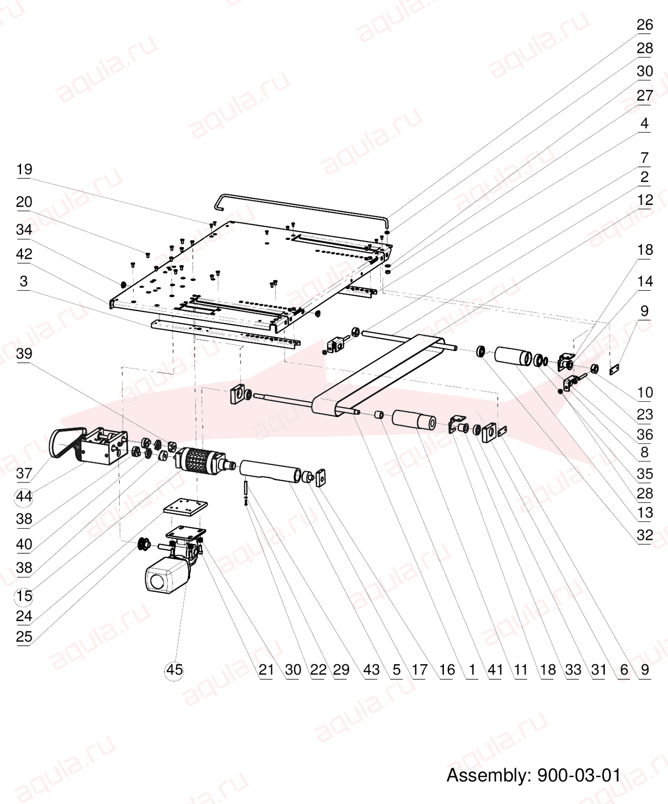 Morgana Feeder 8000 900-03-01 Bed Assembly — схема деталей