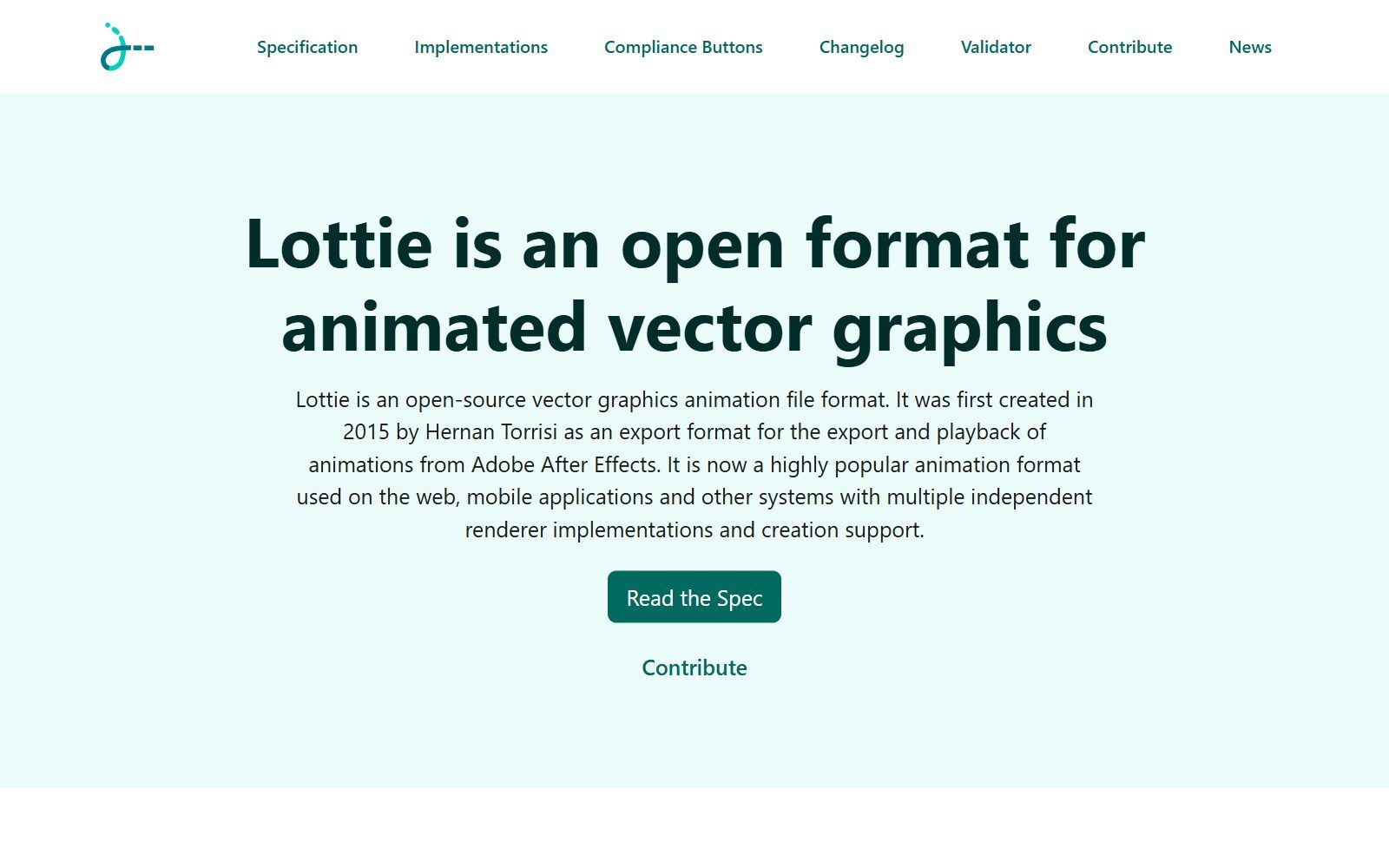 Lottie Animation Community homepage screenshot (October 2026)