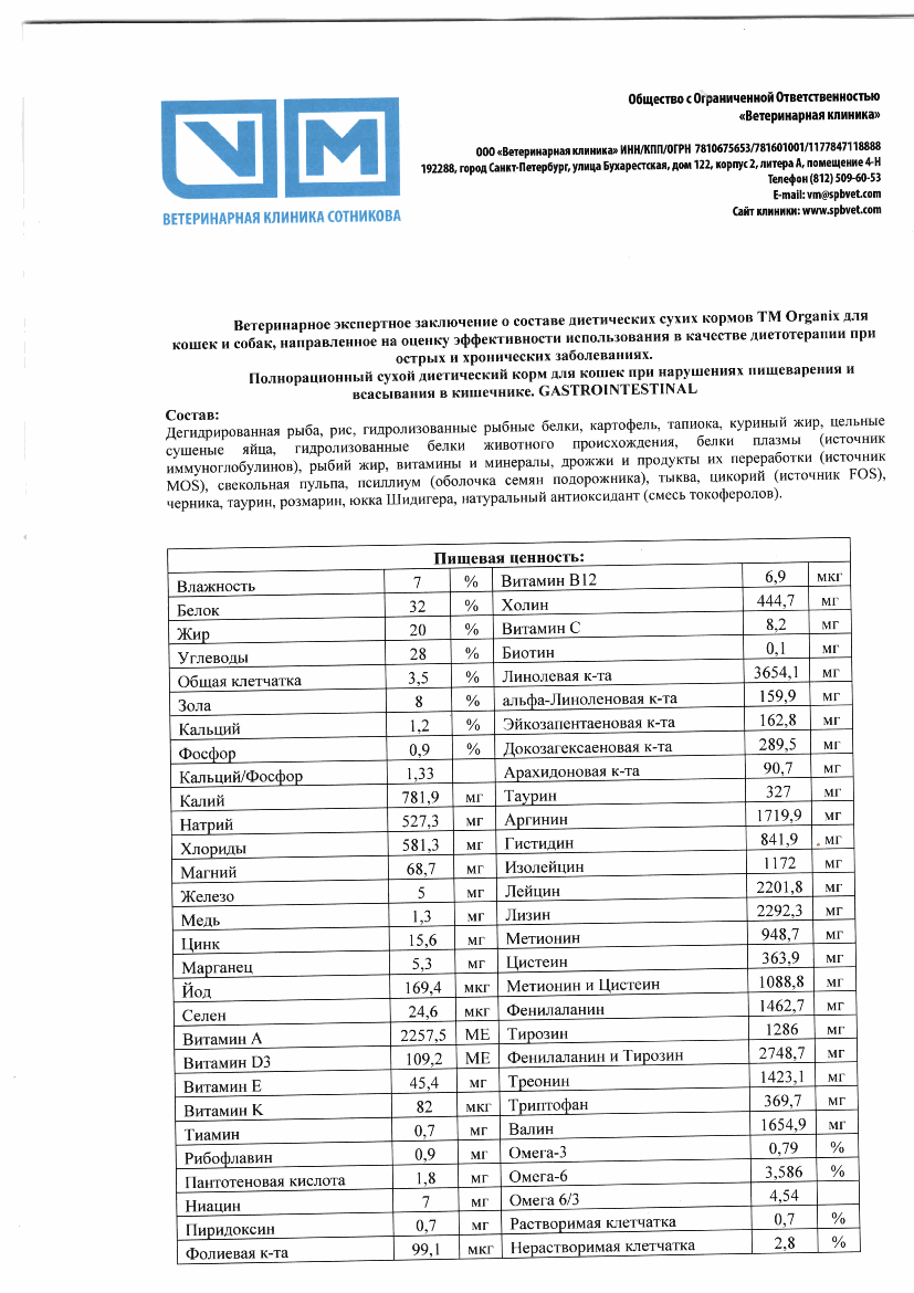 Первая страница экспертного заключения