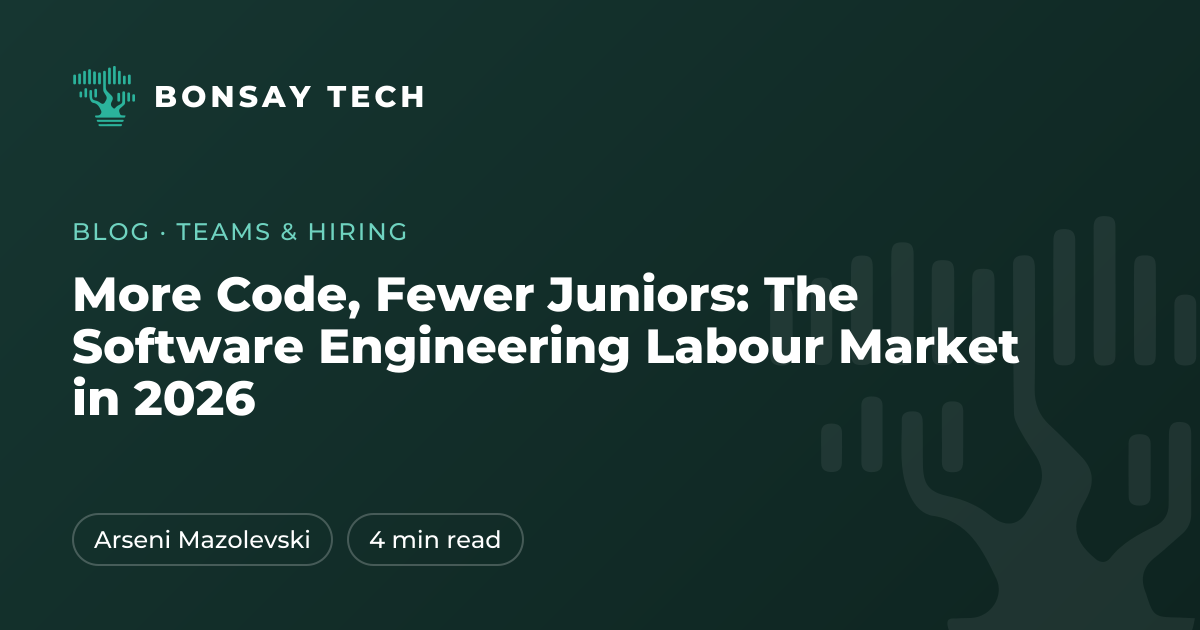More Code, Fewer Juniors: The Software Engineering Labour Market in 2026