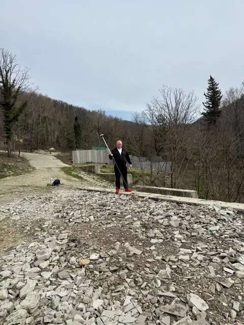 Съёмка участка в горной местности