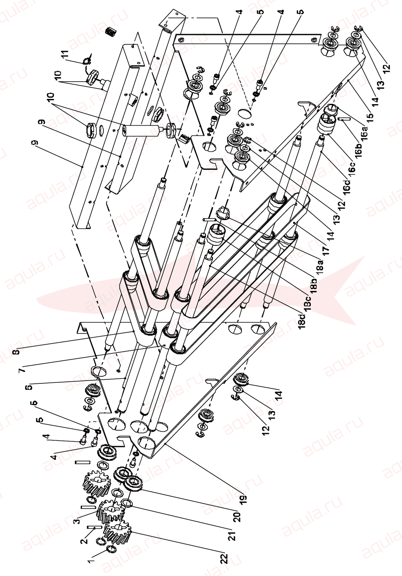 Morgana Square Back System Fig 25 Infeed Drive — схема деталей