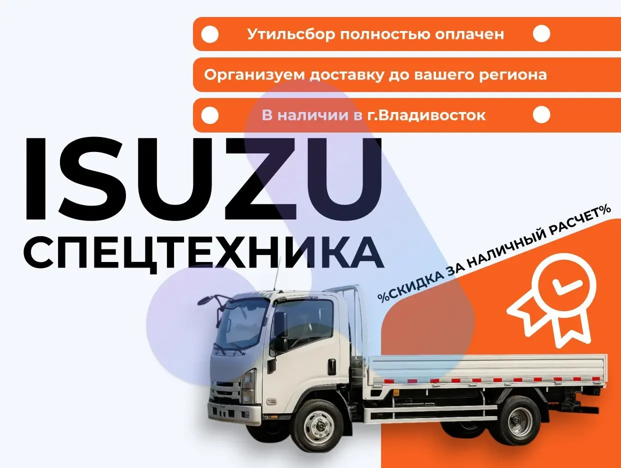 Объявление о продаже грузовика на Авито: инфографика со скидкой за наличный расчёт
