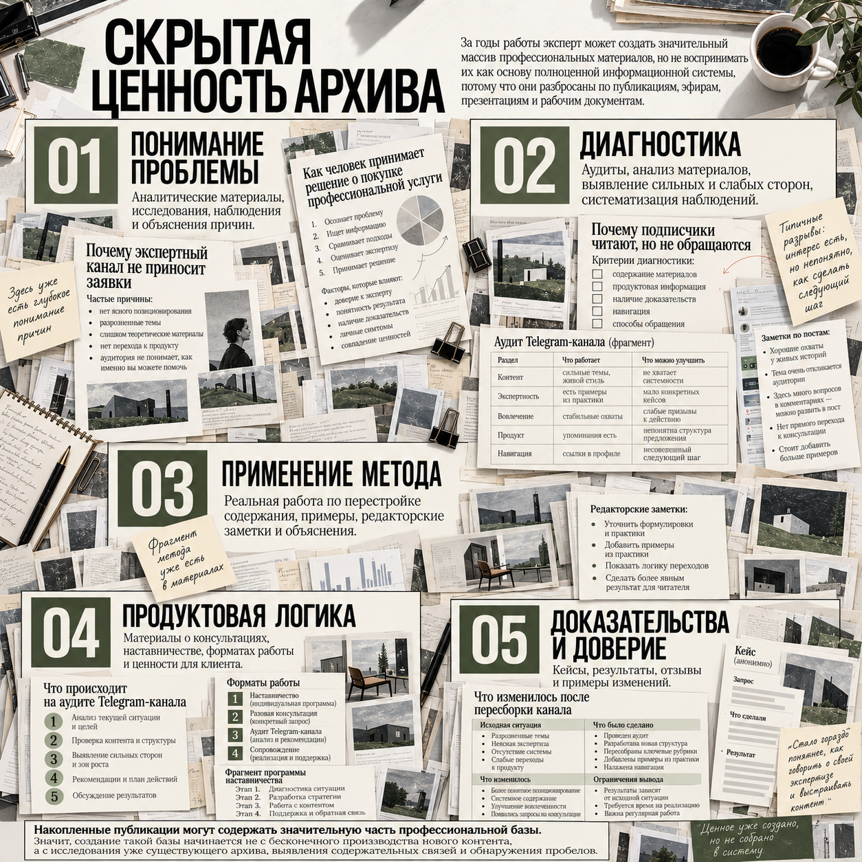 Авторская схема о скрытой ценности профессионального архива