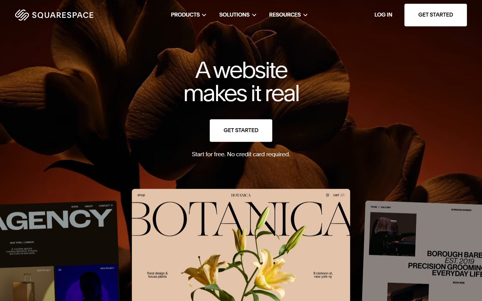 Squarespace homepage screenshot (October 2026)