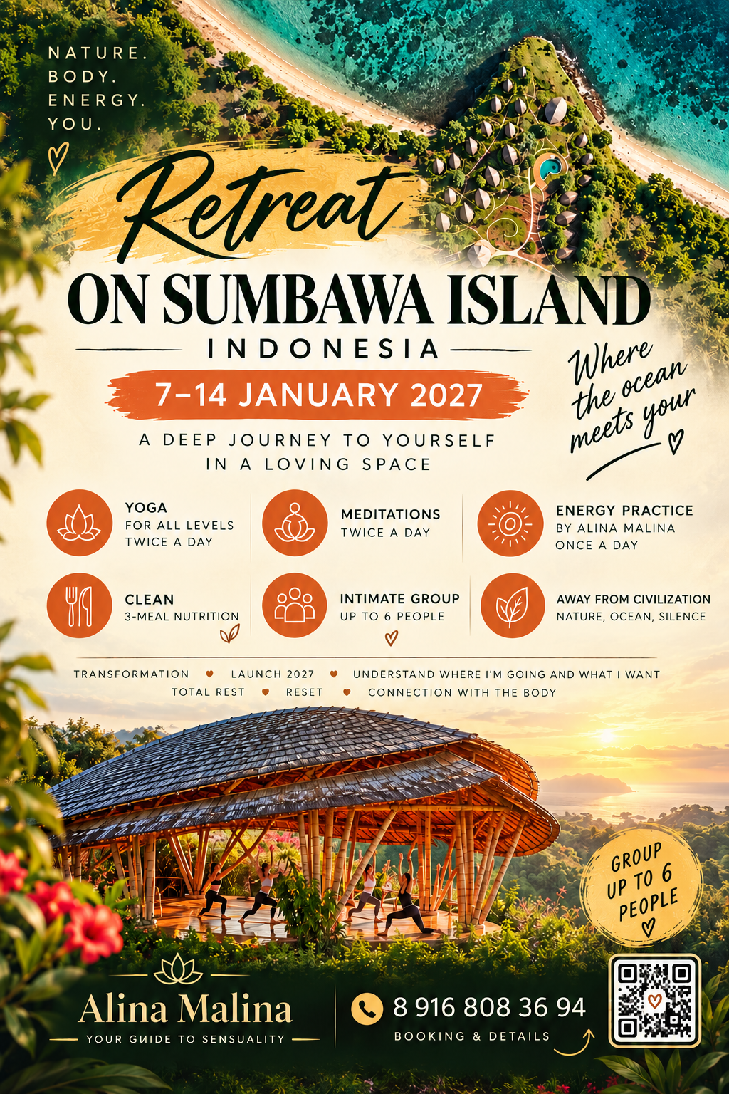 Retreat on Sumbawa, January 7–14, 2027