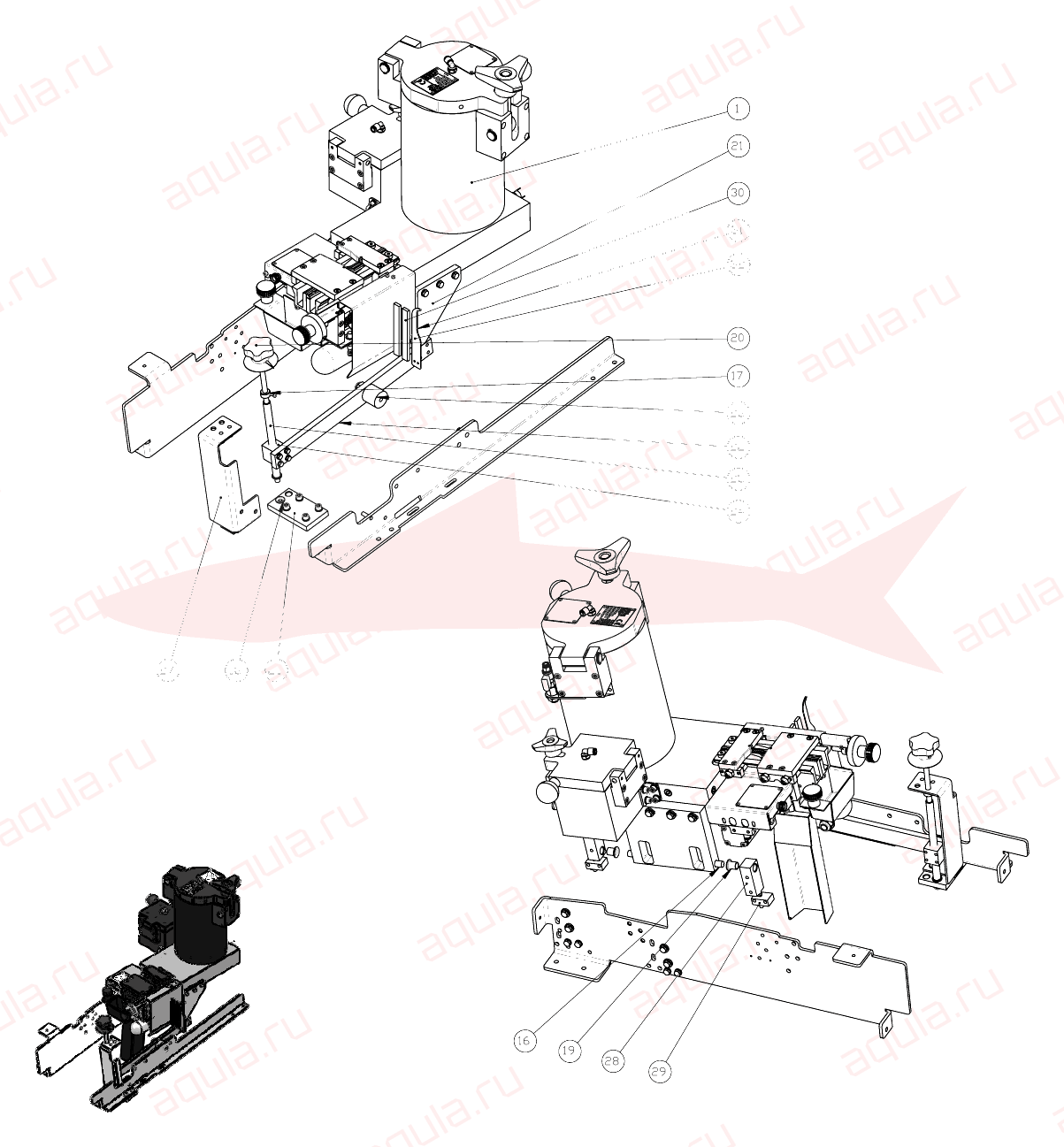 Morgana DigiBook 300 A0106001-10 Ass.glue group pur 300 reverse — схема деталей