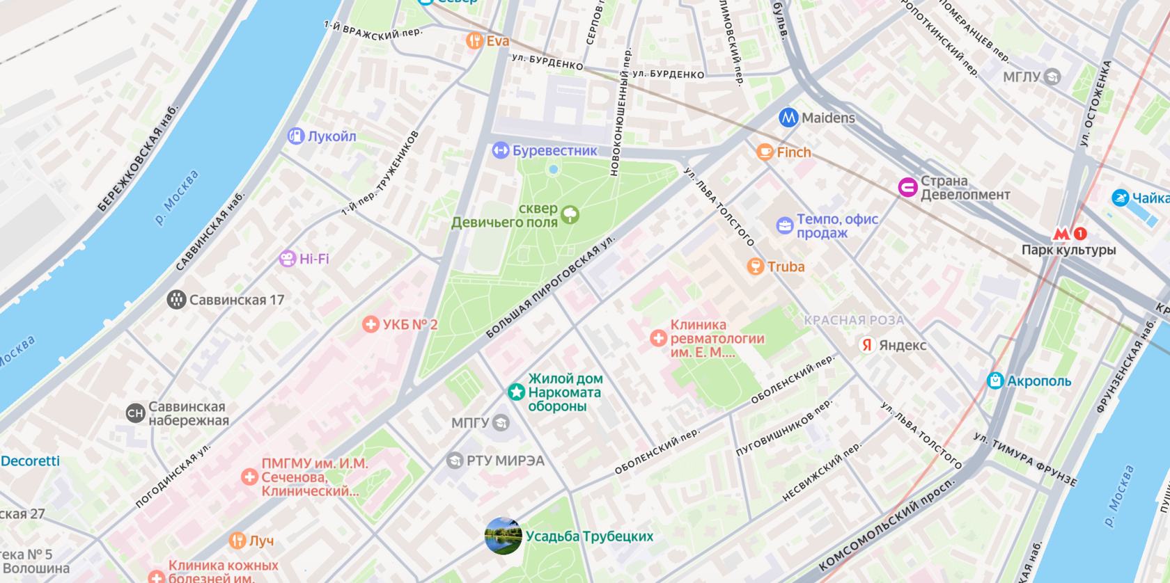 Карта расположения