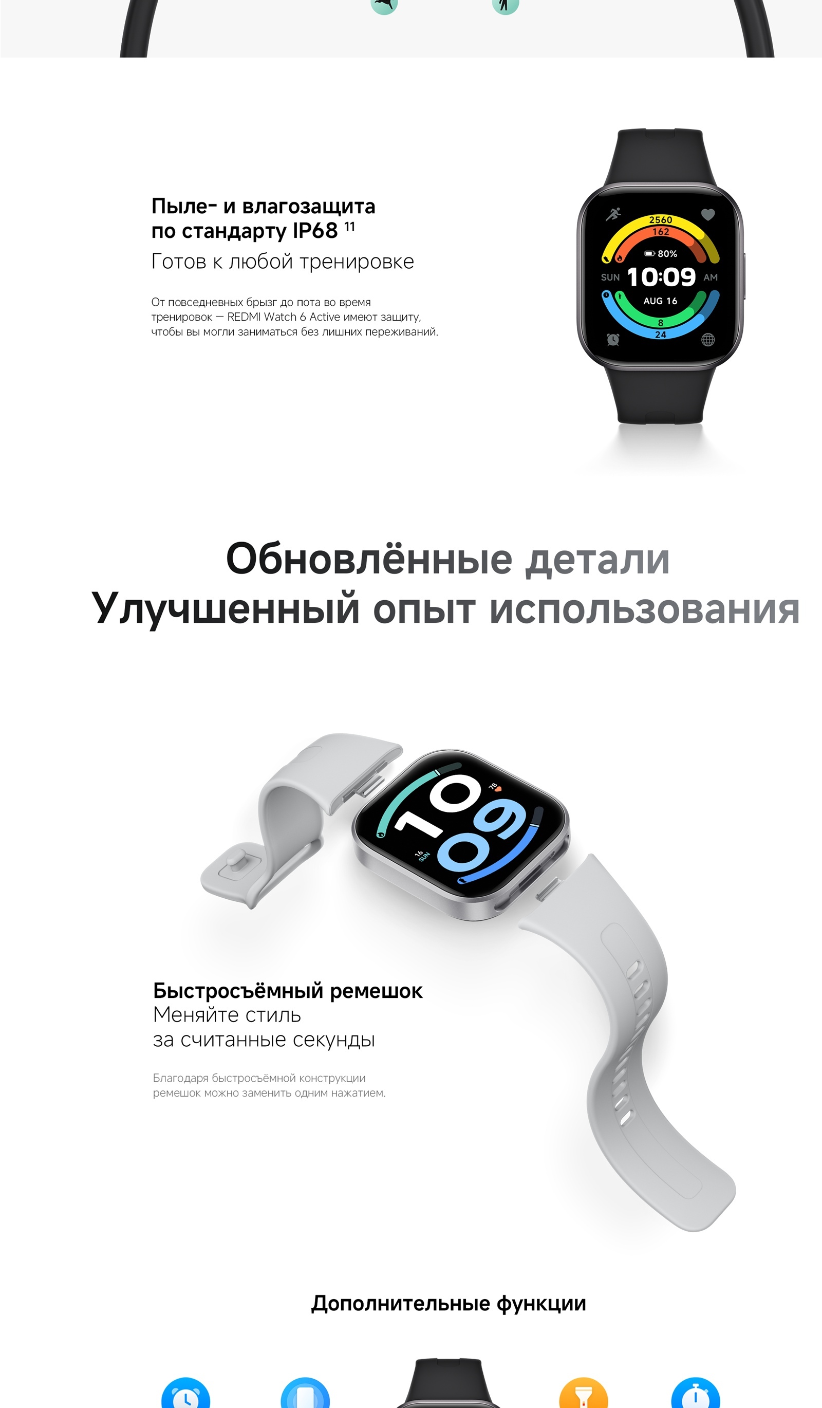 REDMI Watch 6 Active — обзор 5, левая часть
